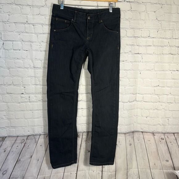 Athleta Frontier Jean Womens 8 Black Jeans Denim Stretch Straight Leg - Picture 1 of 10